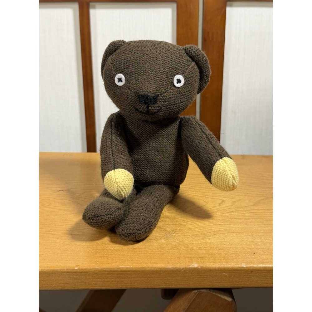 Mr. Bean Teddy Bear Plush 1990 By Fiesta 9 Inch Vintage Brown Stuffed Collectors